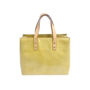 LOUIS VUITTON Reade Handbag Monogram Vernis Leather Yellow